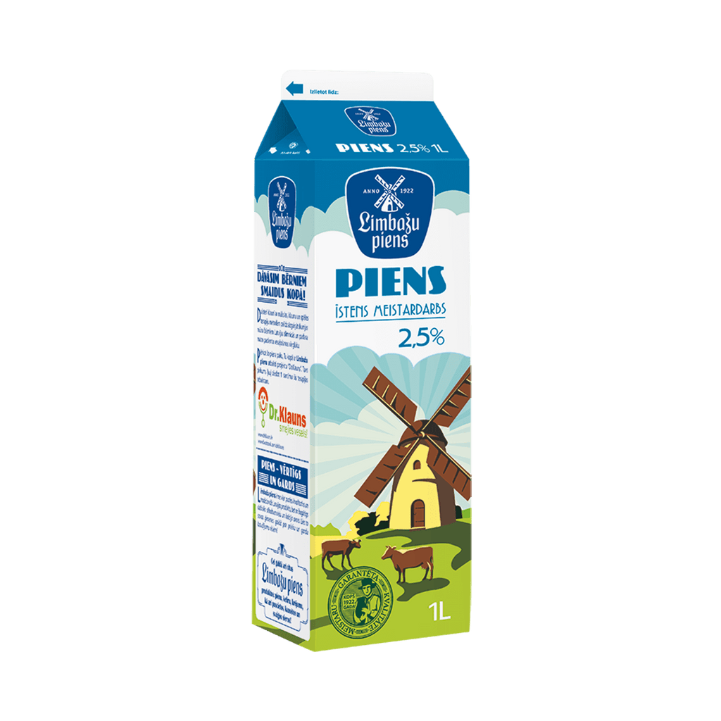 Piens 2.5% 1L Limbažu piens