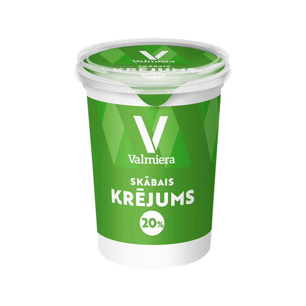 Krējums skābais 20% 450g Valmieras